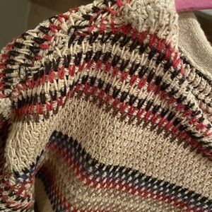 LRL Lauren Jeans Co. VTG  woven sweater blouse Equestrian Southwestern RARE S